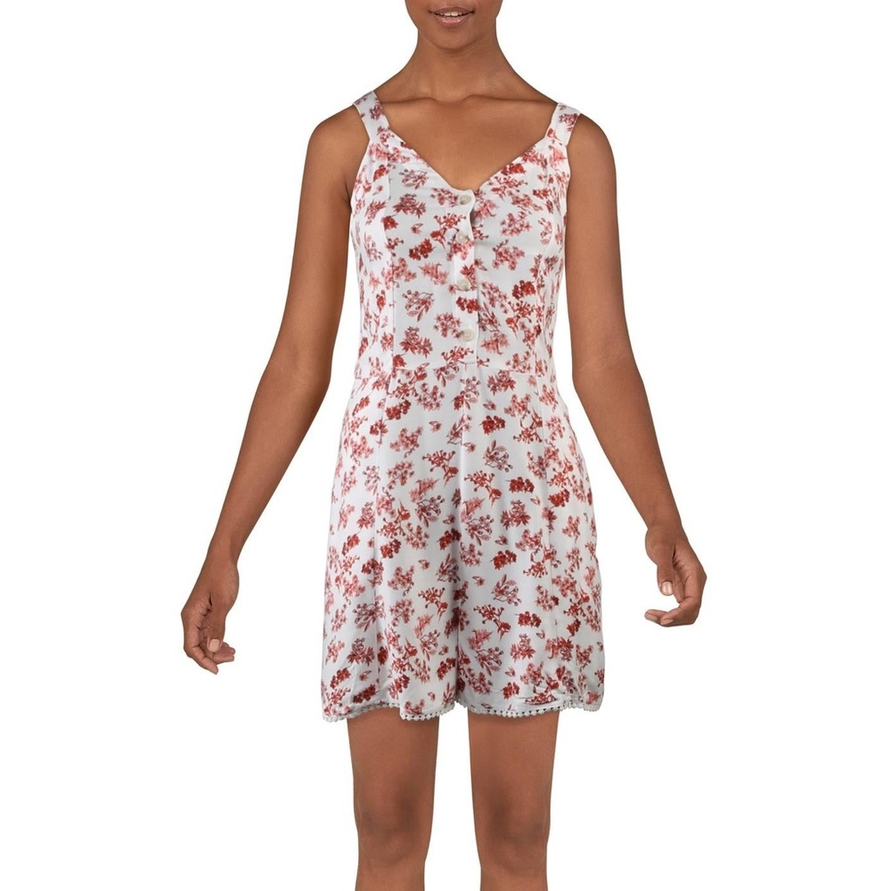 Chelsea & Violet Off-White/Red Romper